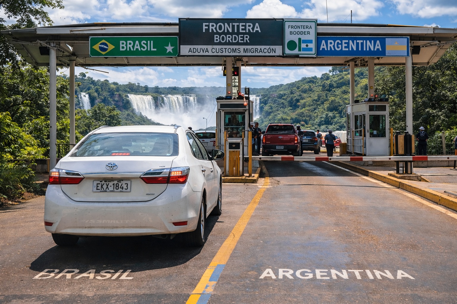 Sam-vehicle cross border transfer Iguazu